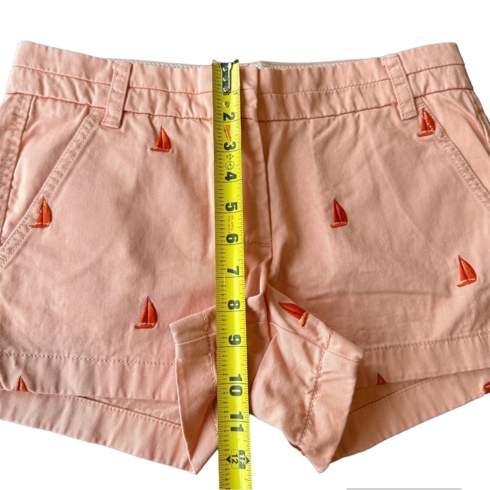 J. Crew Chino Shorts Broken In 100% Cotton Womens Size 4 Peach EUC - Picture 5 of 7